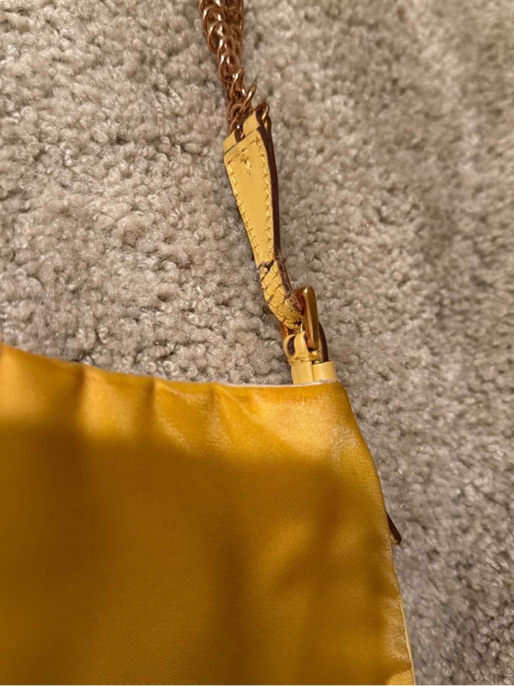 Prada Mustard Yellow Chain-Handle Shoulder Bag - Picture 9 of 12